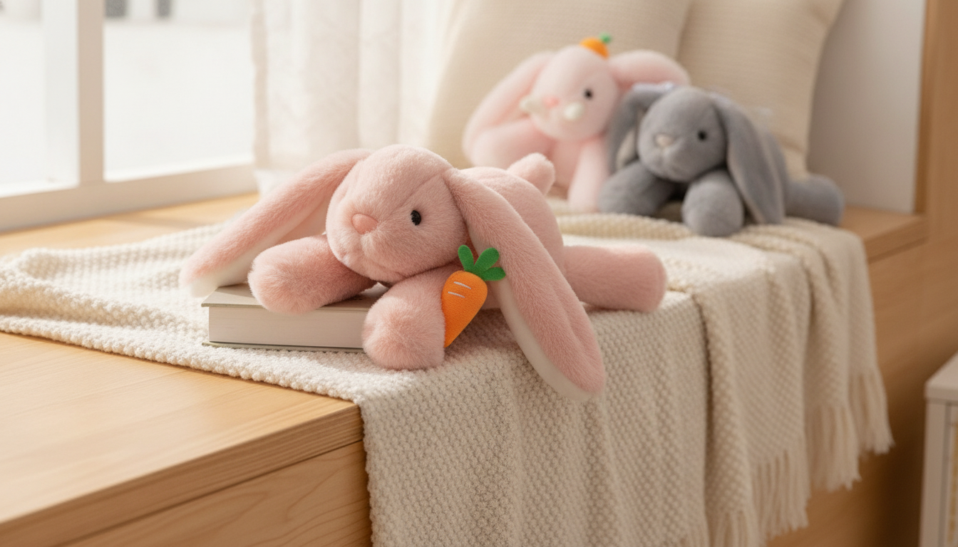 14-Inch Ultra-Soft Kawaii Bunny Plush (Long Ears)