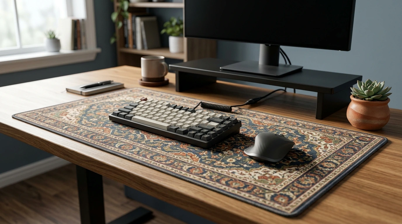 Persian Extended Mouse Pad: Large Non-Slip Desk Mat